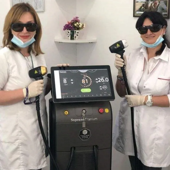 

HUAMEI CE approved diode laser equipment alma Soprano Ice Titanium 755nm 808nm 1064nm hair removal laser machine, Optional