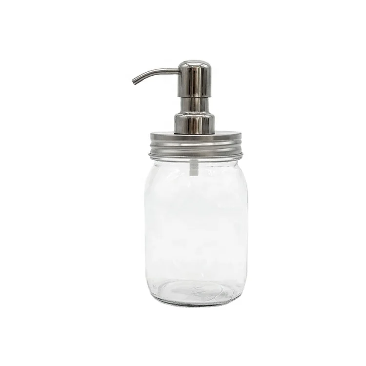 

Custom 70MM Stainless Steel Screw Cap Lotion Soap Pump Dispenser For Regular Glass Mason Jars