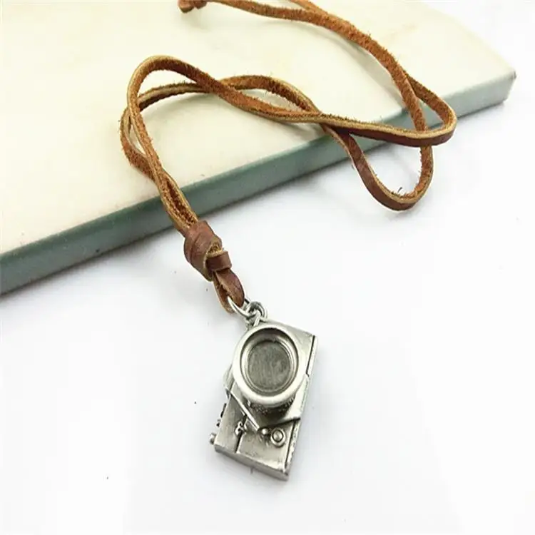 

Amazon top selling jewellery pendant necklaces wholesale jewelry fashion necklaces leather chain women fashion necklaces, 5 various designs available