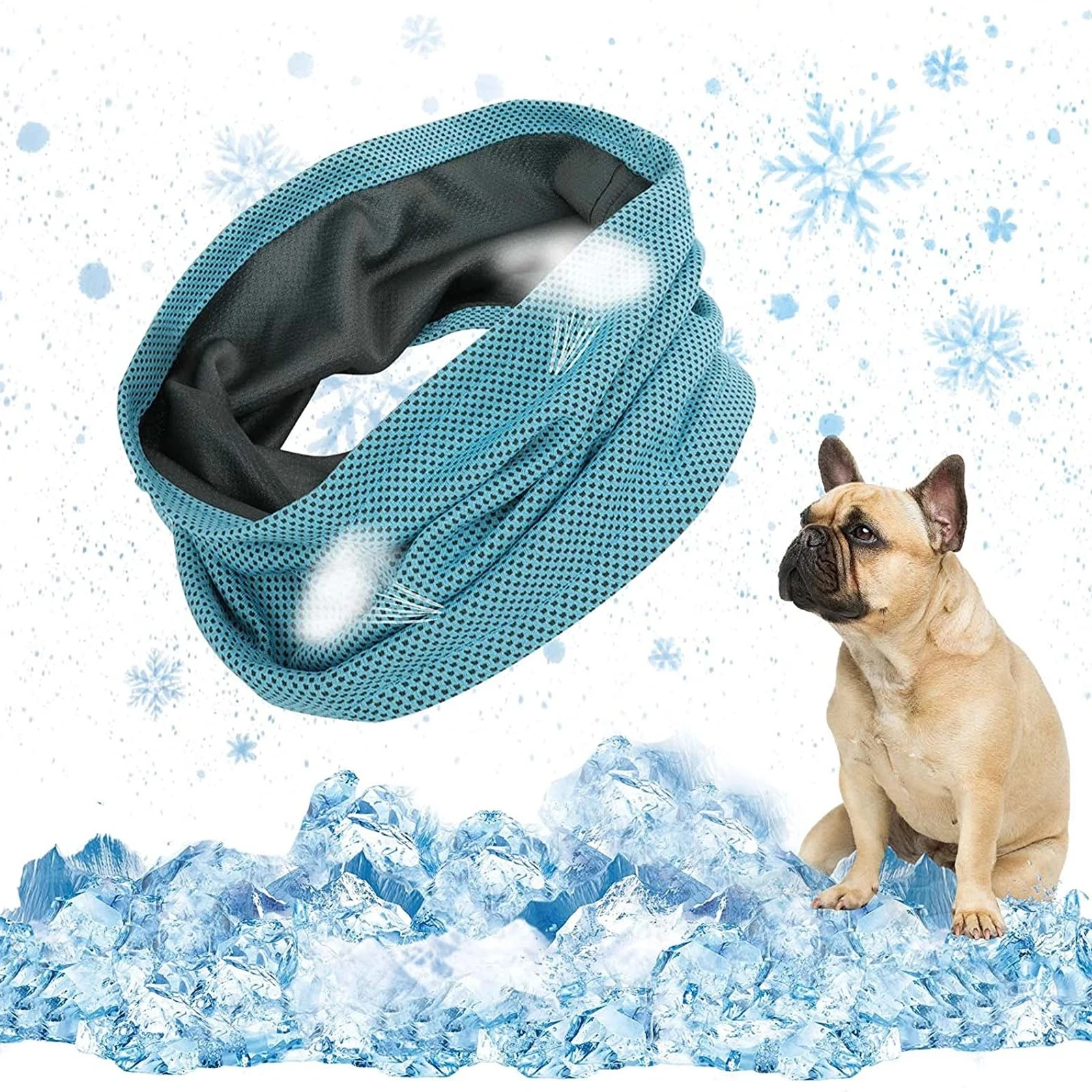 

Dog Cooling Collar Summer Sunstroke Cool Neck Wrap Dog Accessories Clothing Pet Cold Sensation Cooling Neck Towel Harnesses