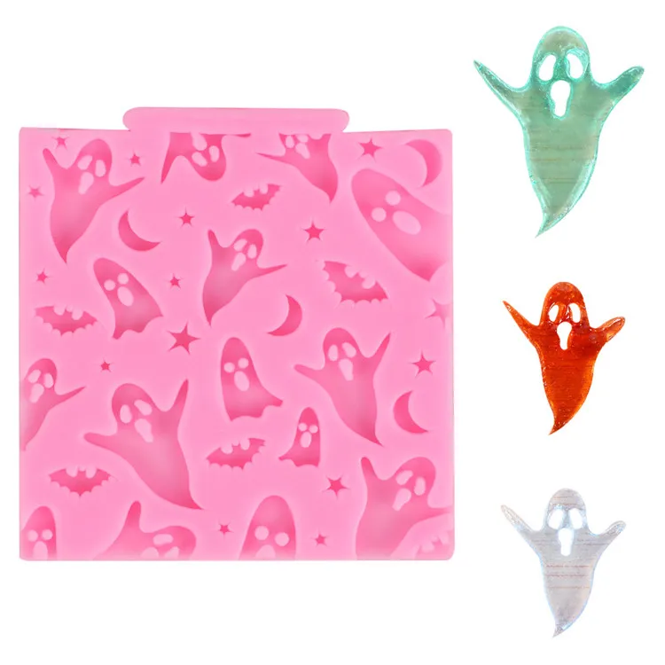 

Y1117 Halloween ghost bat shaped silicone molds for cake decoration, Random