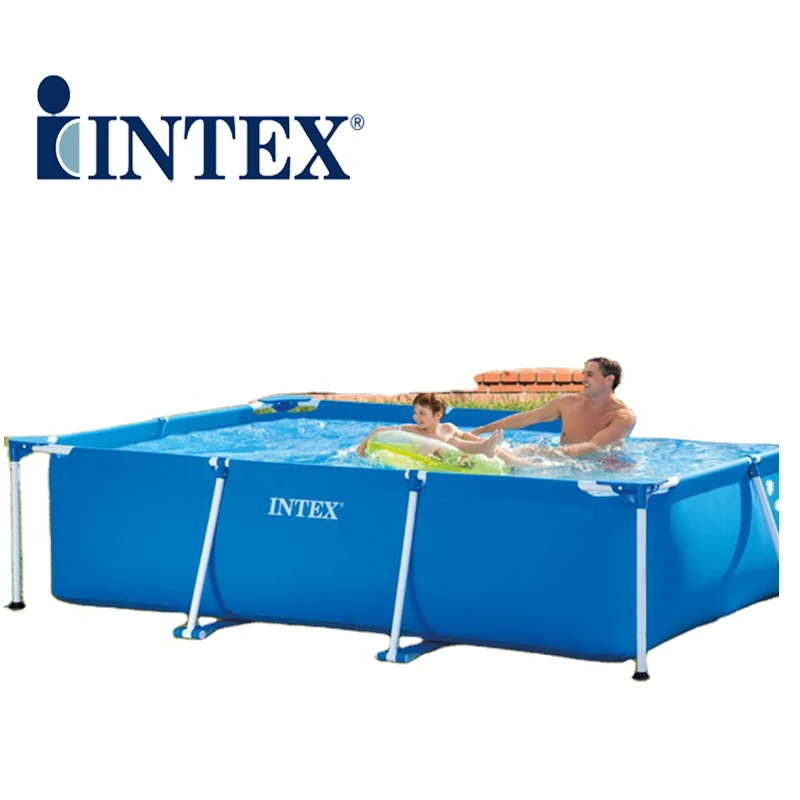 

INTEX 28272 300*200*75cm Rectangular Steel Matel Frame Pool Large Family Fun Swimming Pool For Adults and Kids