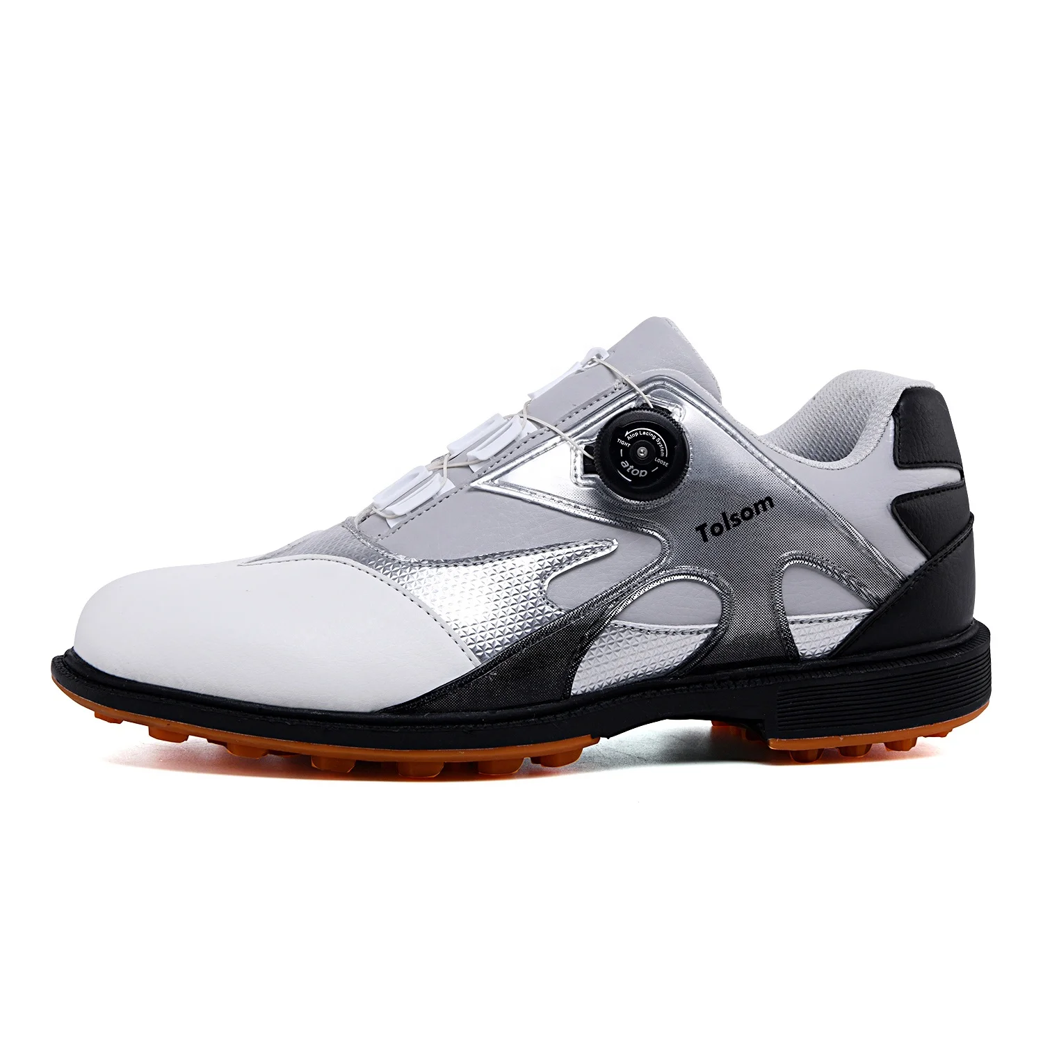 

Customize Mens Anti-slip Rubber Outsole Spikless Golf Shoes for Men