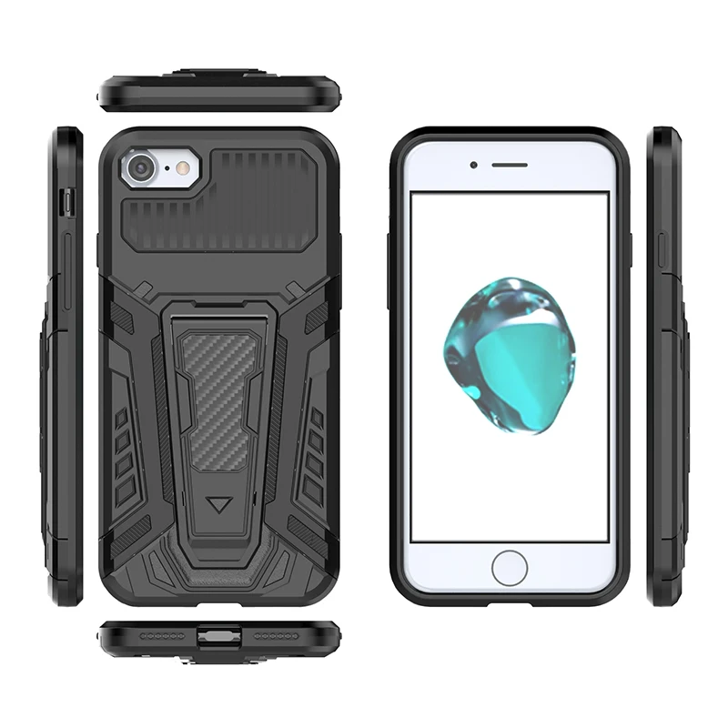 

New magnet back covers shockproof phone case for iphone 7 12 kickstand mobile cases hybrid