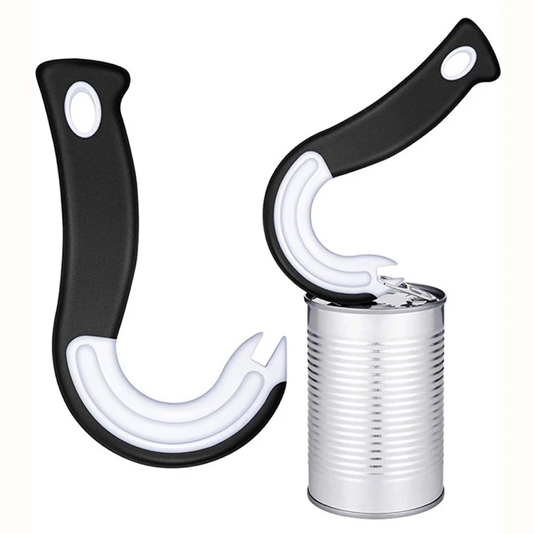 Factory Sale Easy Open J Shape Ring Pull Tab Bottle Opener Soda Beer Tin Opener Custom Packeg Manual Jar Can Opener
