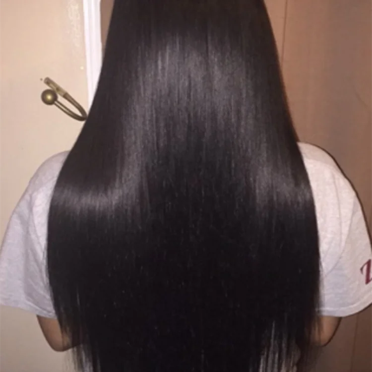 

2019 Unprocessed Raw Cuticle Aligned Hair Silky Straight Human Virgin Hair Ready to Ship for black woman