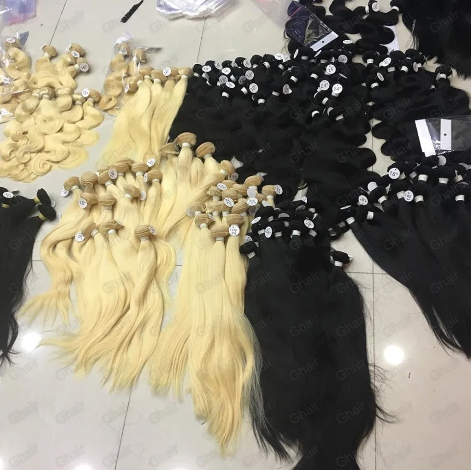 

Wholesale virgin bundle hair vendors , virgin brazilian human hair weave bundles,remy raw virgin brazilian cuticle aligned hair, Natural black, 613#, 1b/613#