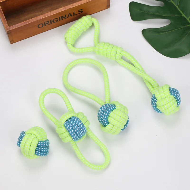 

Dog Rope Toy Pet Rope Chew Toys Durable Rope Knot Ball Dog Puppy Teething Playing Toys for Small Medium Dogs Puppies