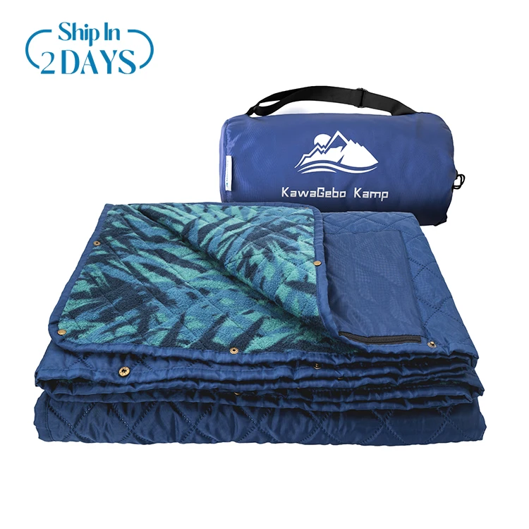 

KawaGebo Kamp Cheap Wholesale Polyester Outdoor Camping Waterproof Cotton Fleece Double Layer Blanket In Stock