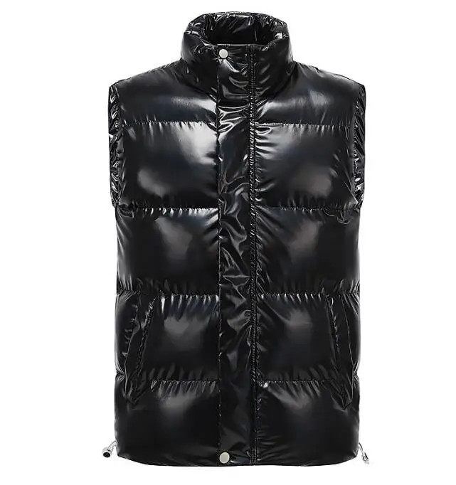 Men Fashion Design Winter Vest Down Cotton Sleeveless Waistcoat Classic Warm Coat Male Gilet