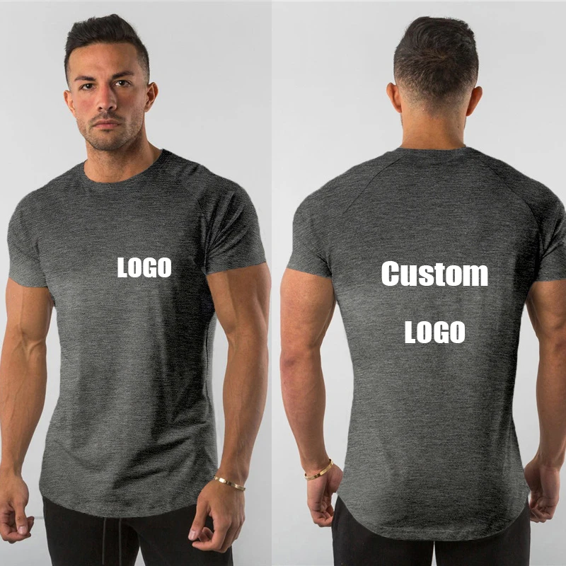 

95% Cotton plain t-shirts gym men custom embroidery logo printing tee t shirts basic blank tshirts with logo custom logo printed, 6 colors