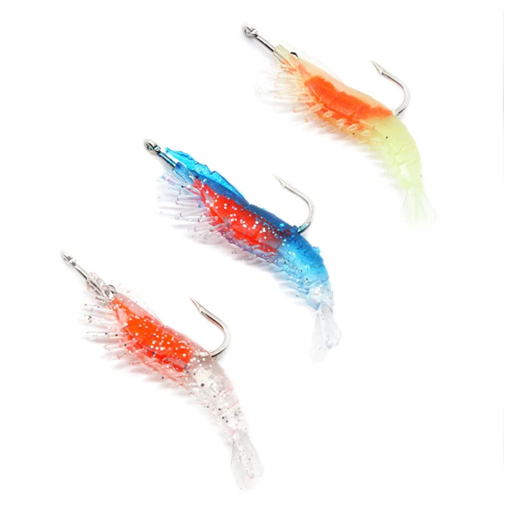 

Lead-coated 6cm 3g fluorescent luminous shrimp prawn shrimp lures soft