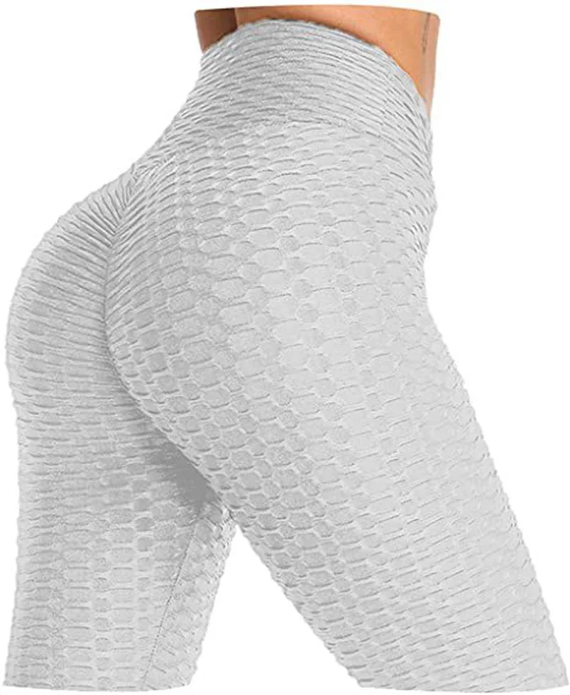 

Women High Waist Workout Jacquard Sports Leggings Push Up Sexy Fitness Gym Stretch Tights, 11 colors