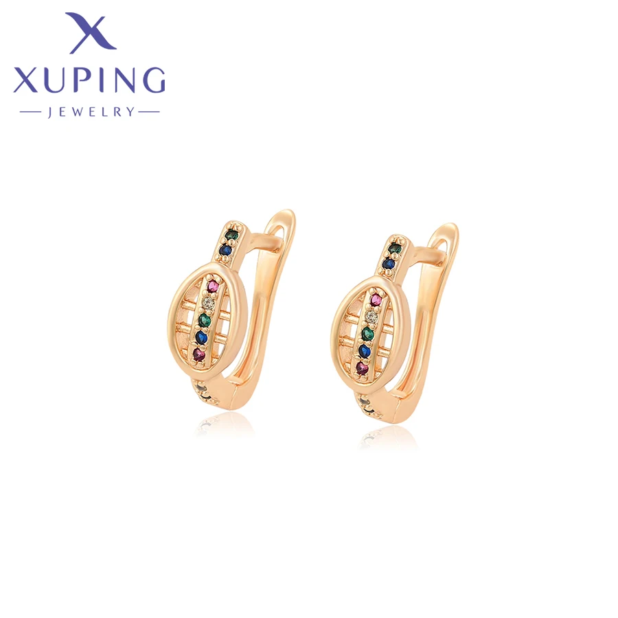 

M&L -14E2341718 xuping jewelry fashion simple earring 18K gold elegant multicolored gemstone earrings women