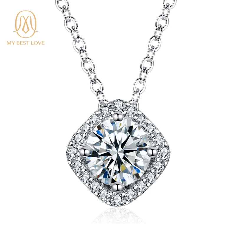 

Custom Womens Neckalace 925 Sterling Silver Necklace Real Diamond Chain Moissanite Gemstone Necklace