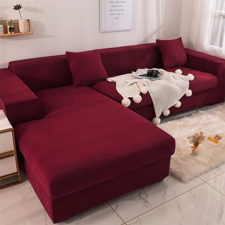 
High Elastic Sofa Cover L Shape Corner Sets of 2 seater 