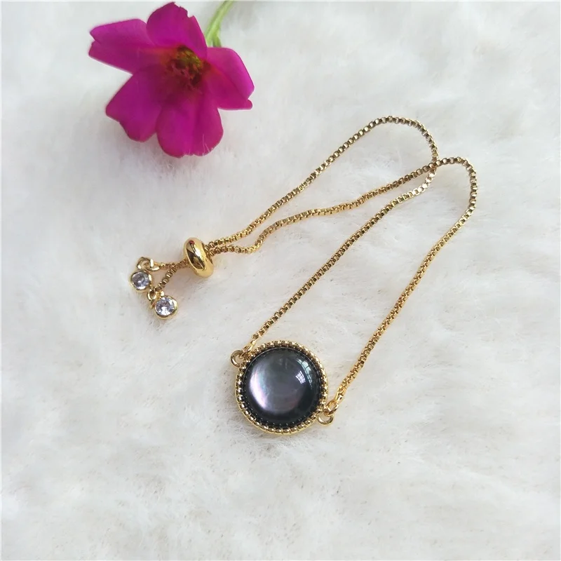 

Fashion zircon alloy gold plated Chain & Link Bracelets natural gemstone Bracelet