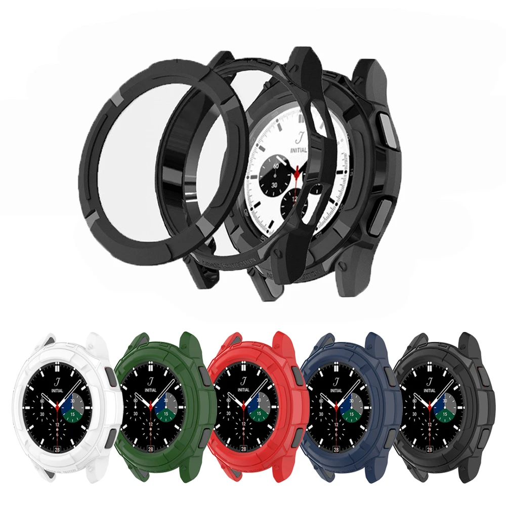 

Protective Case for Samsung Galaxy Watch 4 Classic 42mm 46mm Protect Cover TPU Bumper Shell For Galaxy Watch4 Classic