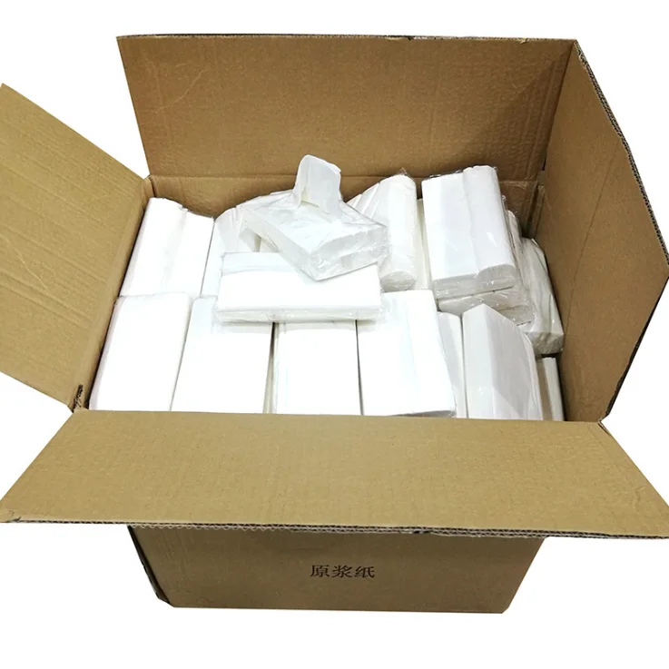 

High quality office hotel hospital use multi fold embossed paper hand towel, White