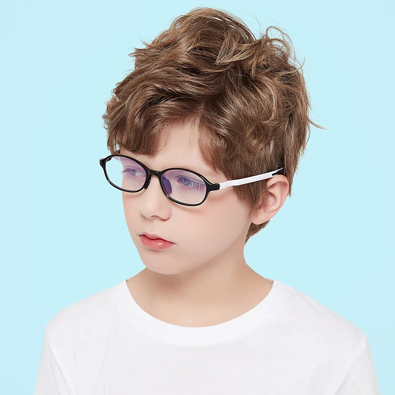

HBK Round Blue Light Kids Glasses Optical Frame Children Boy Girls Computer Transparent Blocking Anti Reflective Eyeglasses