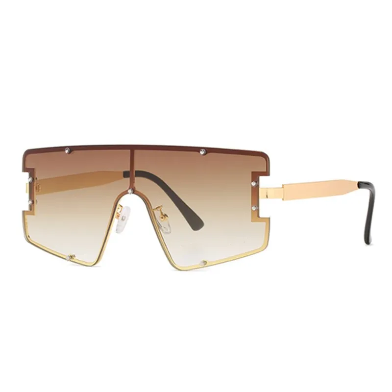

DL Glasses DLL36042 Vintage Oversized One Piece Lens Women Sunglasses Hot Selling Female Ladies Square PC Sun Glasses