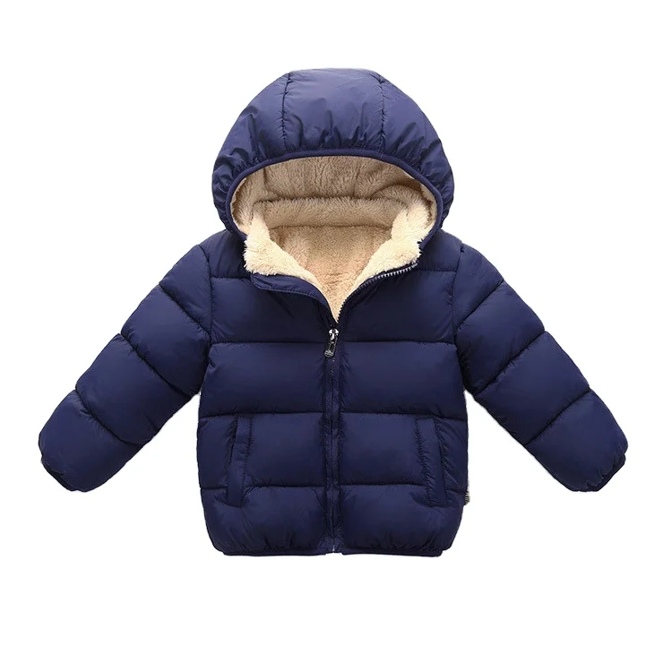 

Latest designs Fleece Winter Parkas Kids Jackets For Girls Boys Warm Thick Velvet Children's Coat Baby Outerwear Infant Overcoat, Blue navy red black green