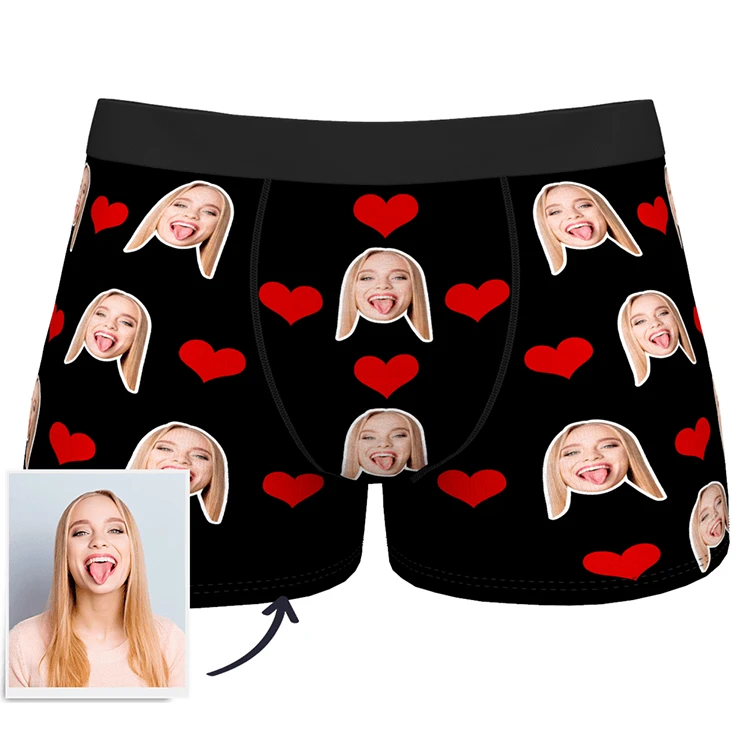 

china Dropshipping Custom printed face world's best men's skinny underwear mens gay private label, Customized