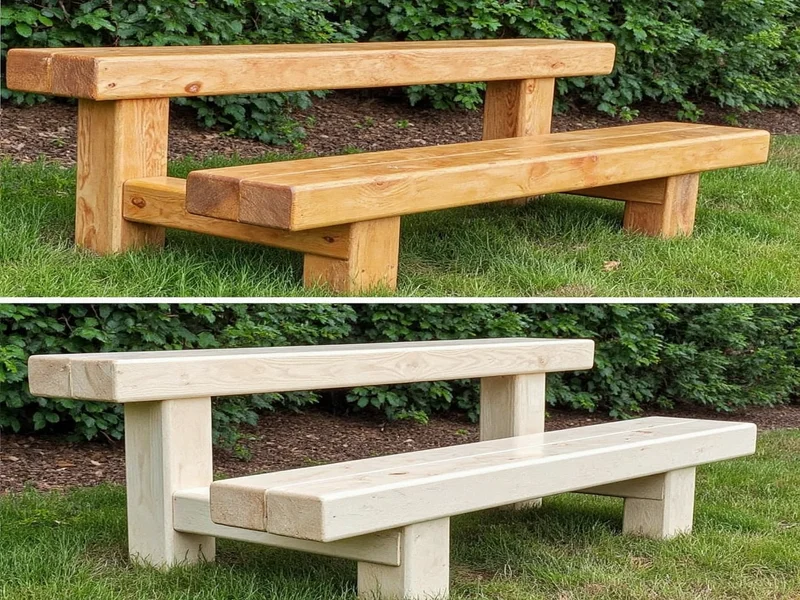 DIY outdoor bench design variations comparison
