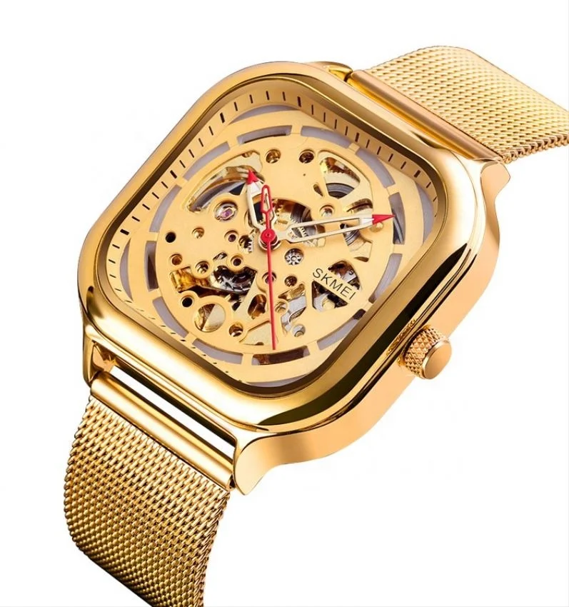 

Skmei luxury gold 9184 automatic mechanical watches men luxury brand automatic classic, Black, rose gold, silver and gold