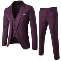 

Men's business casual suit three- piece