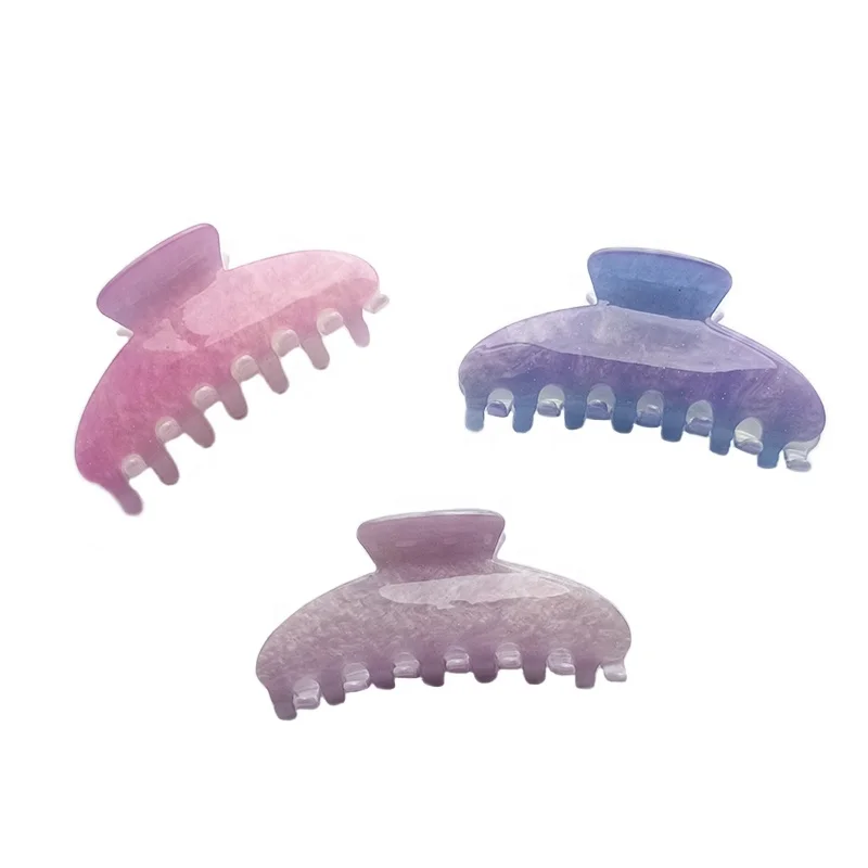 

Rectangle Handle 10cm Color-Changing Acrylic Hair Claws Brand New Discolor Sparkle Acrylic Hair Claw Clips For Women