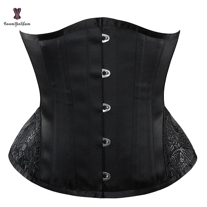 Front 10.63" 27CM Height Women Underbust Corsets Double Layers Waist Cinchers 14 Steel Bone Corset Waist Trainer XXS-6XL Girdle