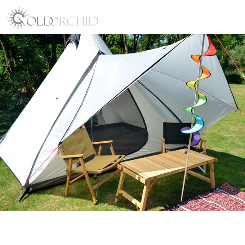 

Multi Purpose camping tent 4 persons Tepee Tent Waterproof Fabric Aluminum Tent