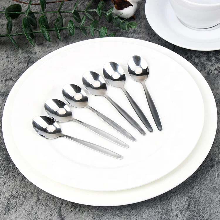 

Hot Sale 6pcs cheap promotion Stainless Steel dinnerware tableware Cutlery set flatware Coffee Spoon set with Gift box