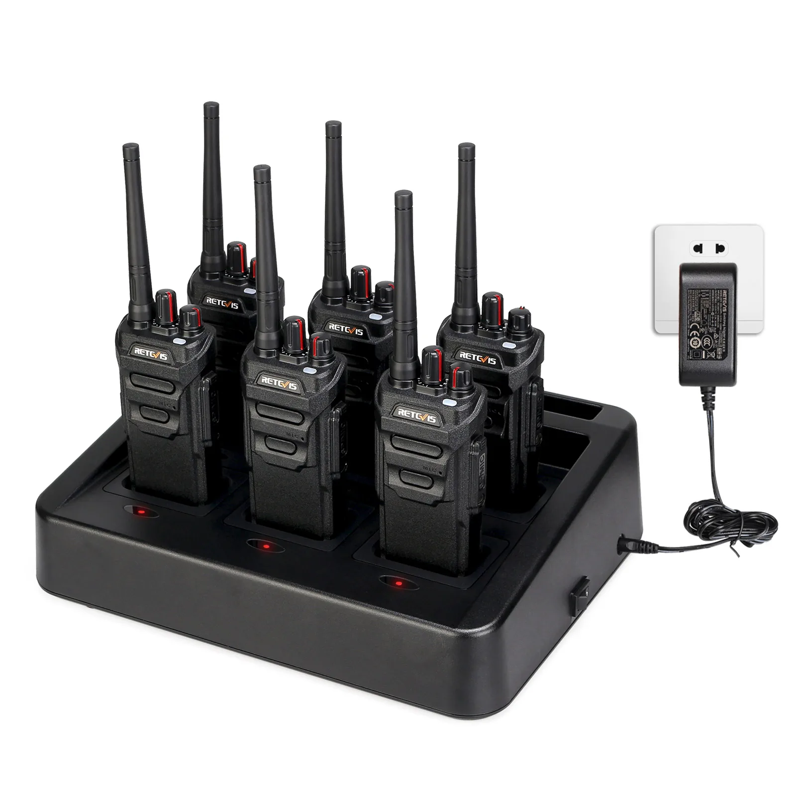 

6PACK business radio set with six way rapid charger Retevis RT48/RT648 Two way radio walkie talkie set for commercial business