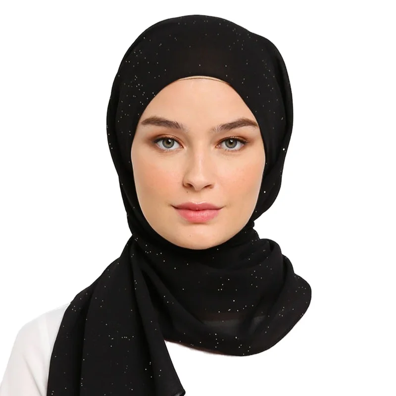 

Plain Color Wholesale High Quality Muslim women hijab scarf Crinkle Chiffon Hijab, 19 colors