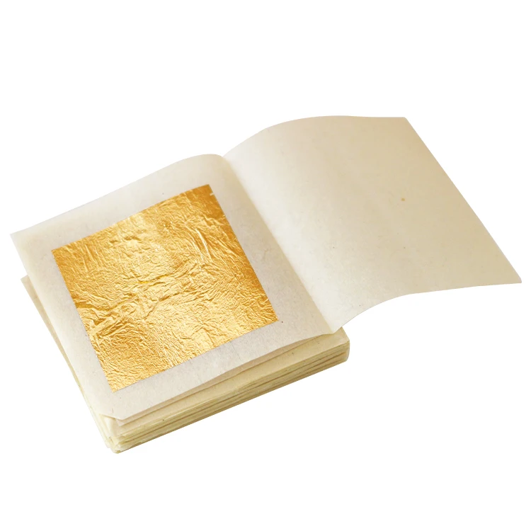 

Foil for Face Care Food Decoration Leaf Foil Sheets Paper Gold Chinese X 4.33 Cm 500 Pcs 24 K Folk Art Metal 1 Color Edible Real