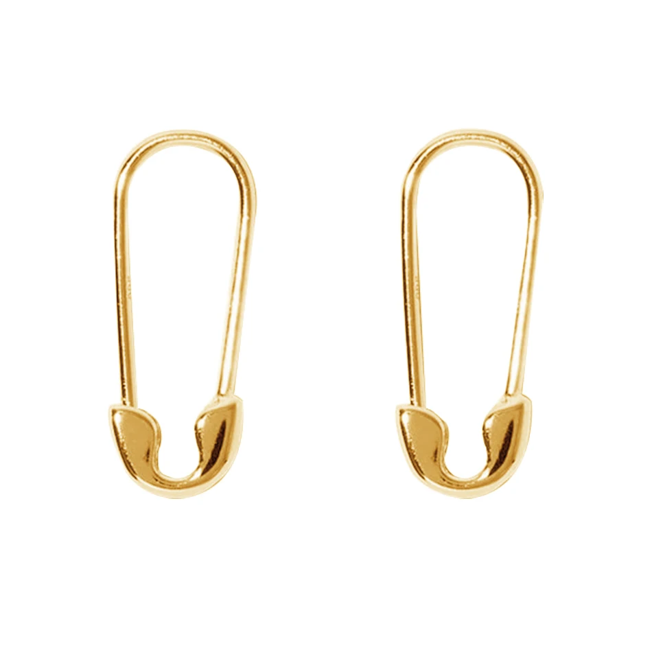 

wholesale earrings jewellery for women 925 sterling silver 18k gold plated paper clip Earrings