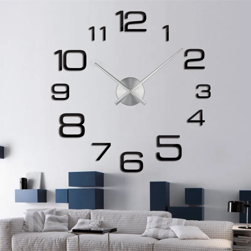 

Traditional Unique Oem Logo Living Room Mute Fashion Clock 40 Inch Silent Sleep Watch Self Adhesive Wall Clock Home Decor, Black,sliver,gold