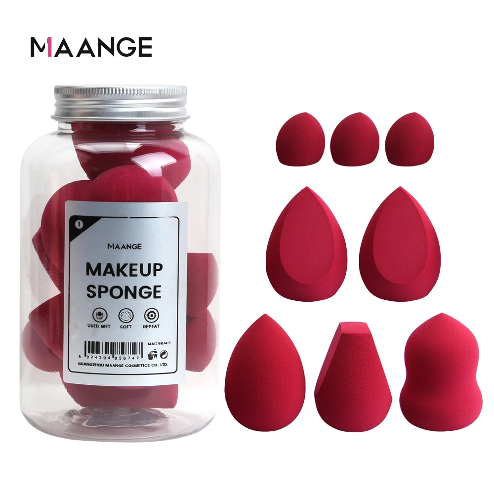 

Maange colorful makeup face sponge soft makeup sponges blender private label non latex makeup sponge puff, Red/milk tea/pink/cream/orange