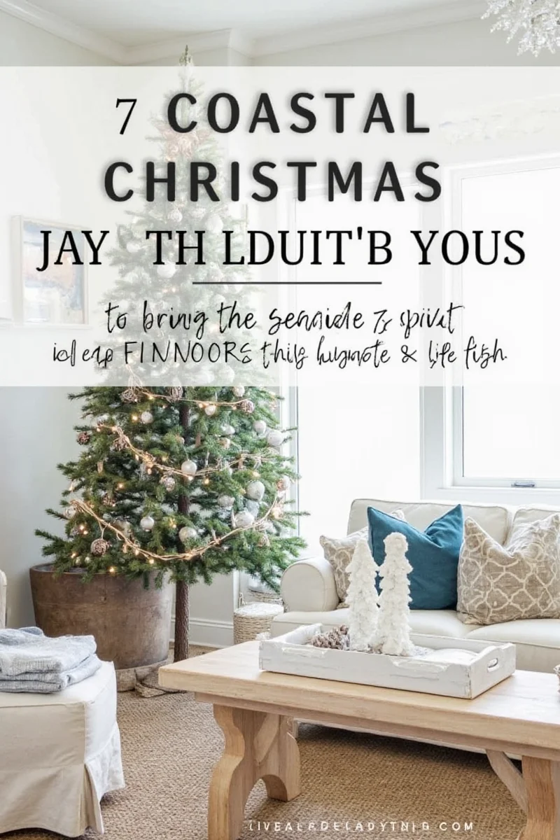DIY coastal ornaments made from seashells and driftwood