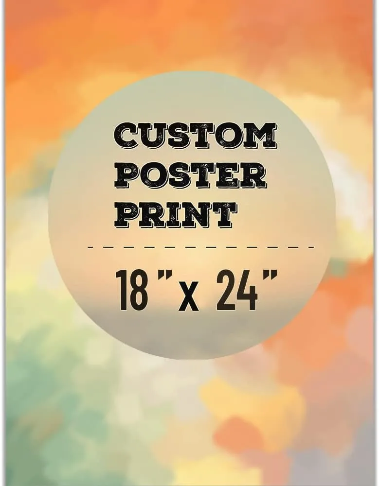 BIGIMAGE Durable Waterproof Personalized Photo Wall Art Customizable Self-Adhesive Poster Prints 260g Polyester Canvas Vertical