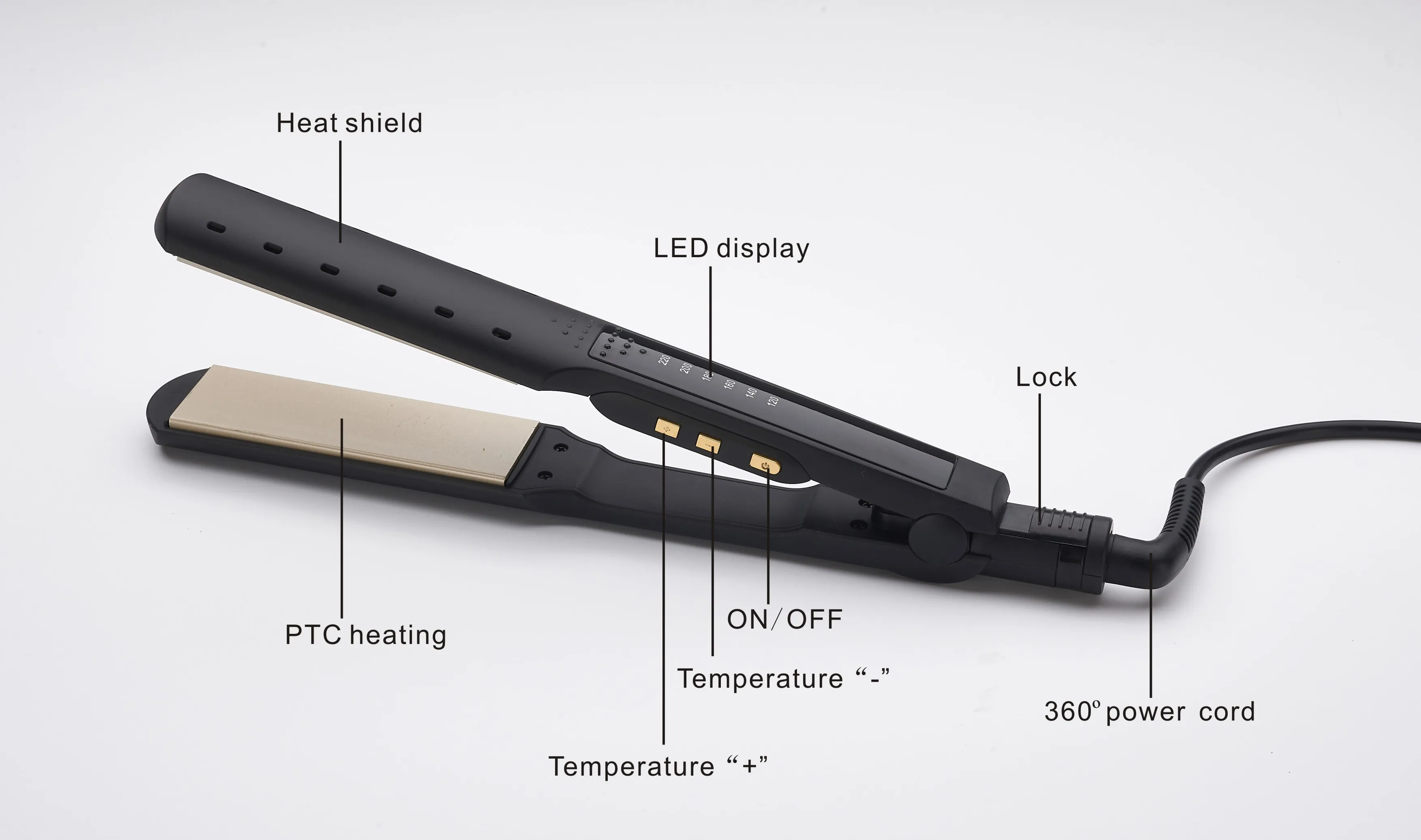 Ldy Professional Steam Hair Straightener With Argan Oil Straightening