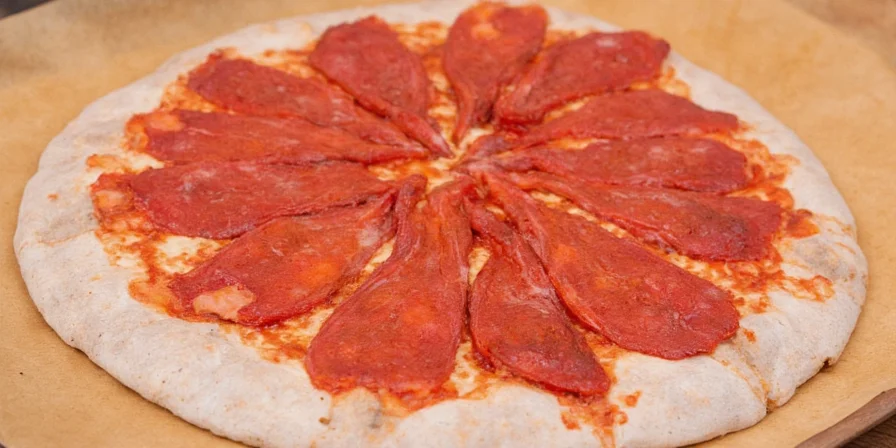 Finished gourmet pizza close-up