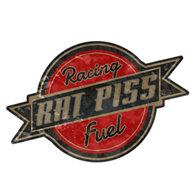 

Personality Car Sticker Rat Rod Rat Piss Racing Fuel Decal Automobile Decoration Accessories Waterroof Vinyl 12cm*8cm
