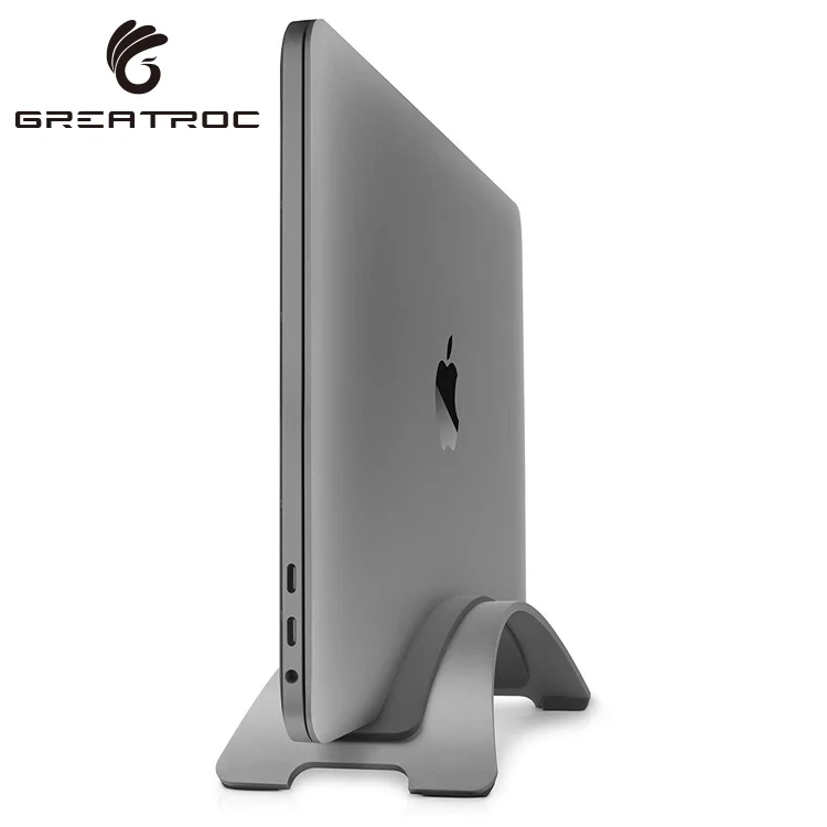 

Great Roc Professional new design aluminum portable function vertical laptop stand laptop slot use vertical stand for apple