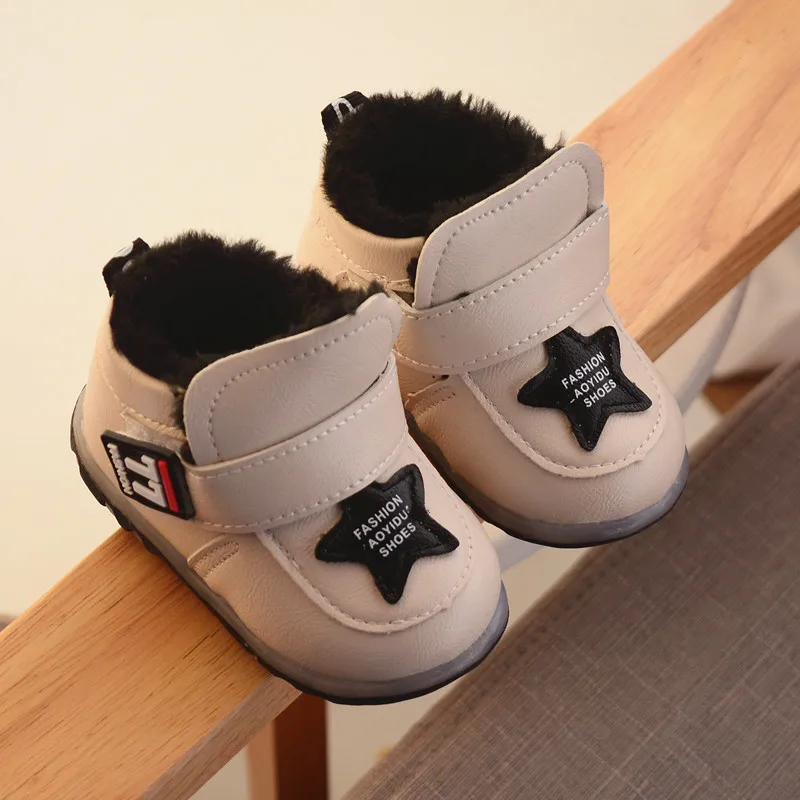 

High Quality Anti-Slip Winter Warm Comfortable Kids Fur Fluffy Snow Boots Children'S Cotton Baby Walking Shoes