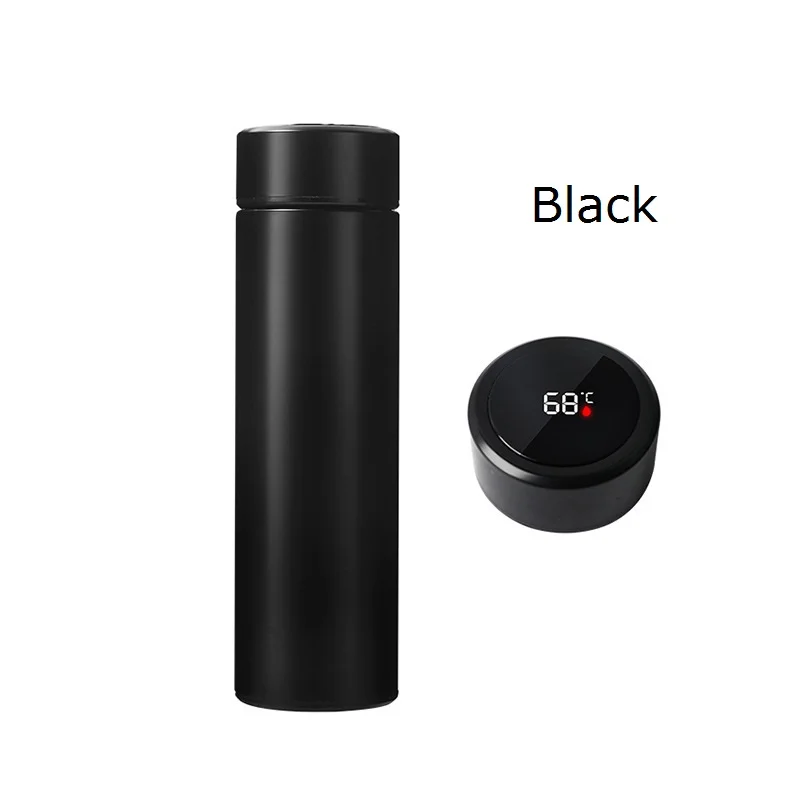 

Intelligent temperature measuring thermos with temperature display
