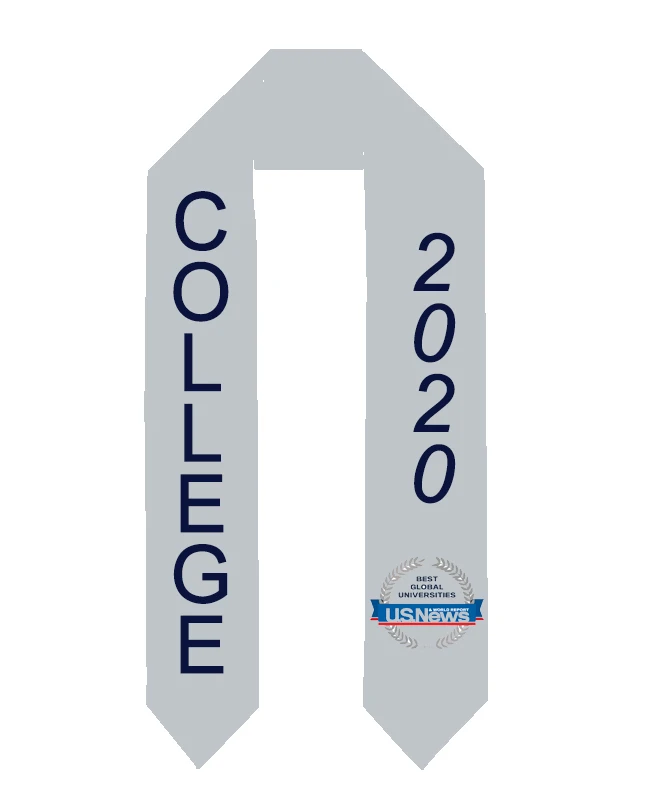 

High quality full print screen print graduate stoles, Custom colour