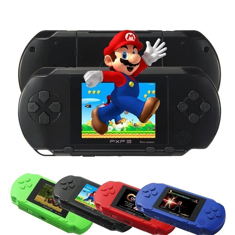 

Best Kids Gift Portable Video Game Console 16 Bit Family Mini Retro PXP3 Slim Handheld Sup Game Player For Nintendo, Black green red blue